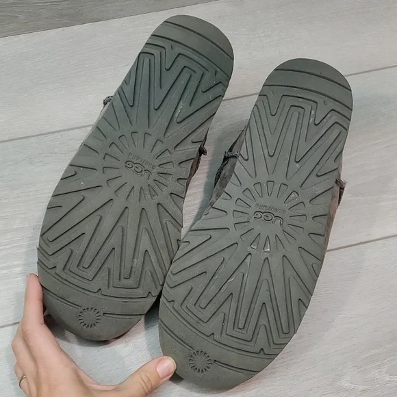 Ugg Australia Women Leather Sheepskin Clogs platform Slippers shoes sz 7 - Picture 13 of 13